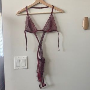 2 Teddys -Burgundy and baby pink